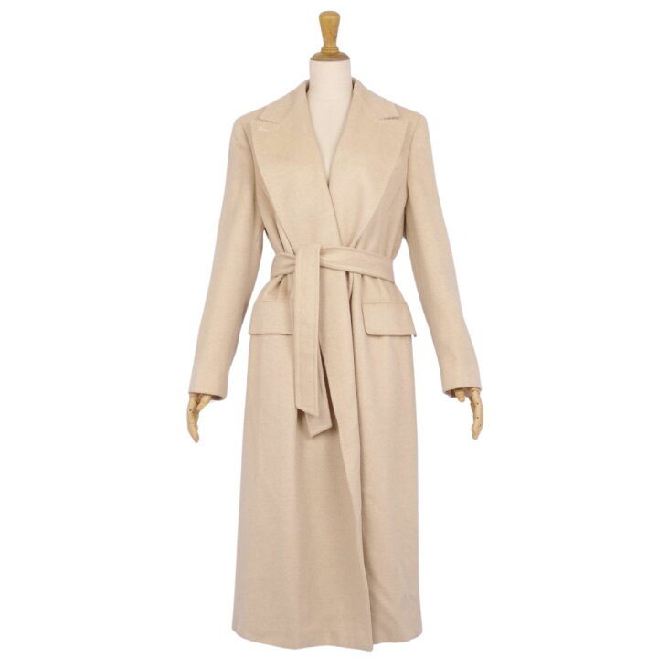 楽天市場】マックスマーラ Max Mara コート 白タグ ベルト付き ロング 