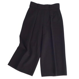 【美品】エルメス HERMES パンツ 21AW ワイドパンツ ニット ウール ボトムス レディース イタリア製 36(S相当) ブラック【中古】