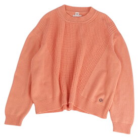 【美品】エルメス HERMES ニット セーター 23SS ロングスリーブ 長袖 カシミヤ コットン トップス レディース イギリス製 38(M相当) オレンジ【中古】