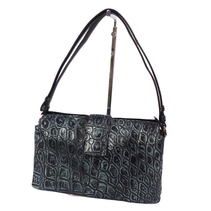 美品 クロコダイル CROCODILE JRA バッグ ショルダーバッグ マット  