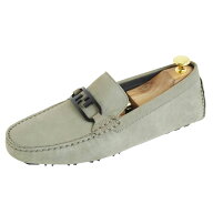 【新古品】フェンディ FENDI ローファー モカシン ドライビングシューズ FF金具 ヌバックレザー シューズ…