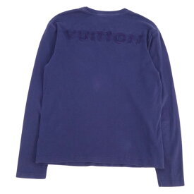 ルイヴィトン LOUIS VUITTON Tシャツ カットソー ロングスリーブ 長袖 ロゴ トップス メンズ XS ネイビー【中古】