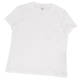 【新古品】エルメス HERMES Tシャツ 22AW カットソー コットン トップス レディース フランス製 36(S相当) ホワイト【中古】