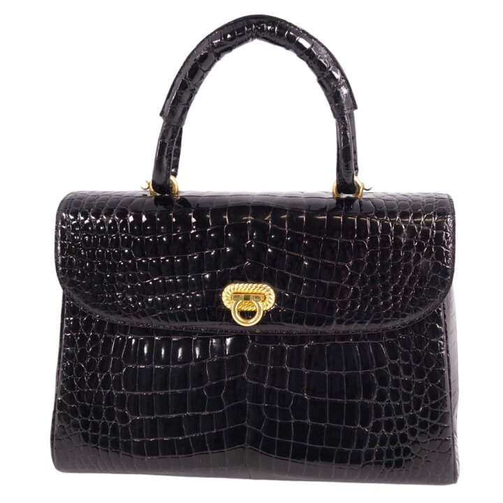 楽天市場】【美品】クロコダイル CROCODILE バッグ ハンドバッグ  