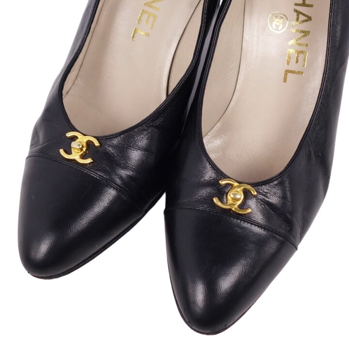 楽天市場】【美品】Vintage シャネル CHANEL パンプス ヒール ココ 
