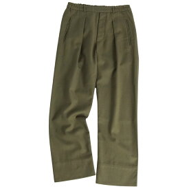 【美品】ルメール LEMAIRE パンツ イージーパンツ ロングパンツ ウール ボトムス メンズ 46 カーキグリーン【中古】