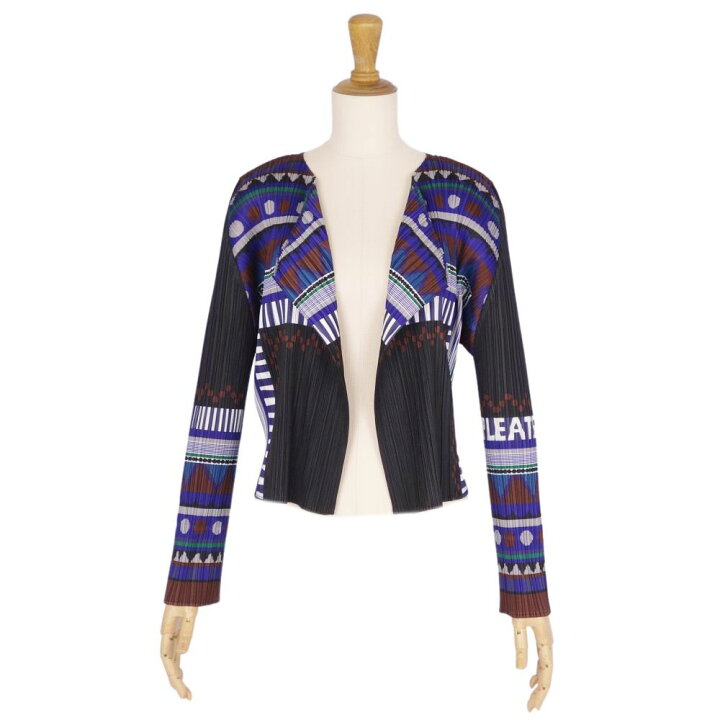 美品 プリーツプリーズ イッセイミヤケ PLEATS PLEASE カーディガン  