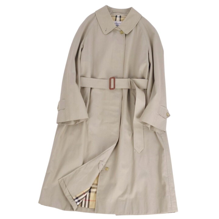 BURBERRY - バーバリー コート ステンカラーコート バルマカーンコート コットン100％の通販 by MODEST LORD｜バーバリー ならラクマ 極美品 Vintage バーバリー Burberrys コート ステンカラーコート バルマカーンコート コットン100％ アウター レディース 11AB3(M相当) ベージュカーキ