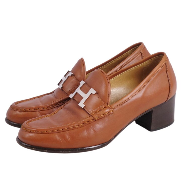 楽天市場】【美品】エルメス HERMES ローファー パンプス モカシン