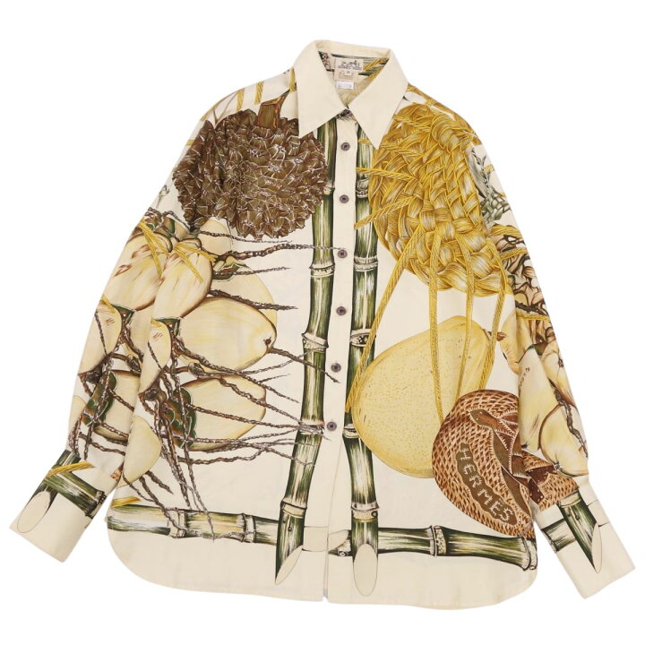 楽天市場】Vintage エルメス HERMES シャツ ブラウス ロングスリーブ  