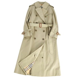 【極美品】Vintage バーバリー Burberrys コート トレンチコート コットン100％ 裏チェック アウター レディース S カーキベージュ【中古】