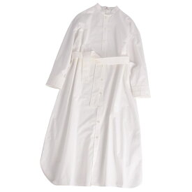 【美品】エルメス HERMES ワンピース ベルト付き 20SS シャツワンピース コットン トップス レディース フランス製 34(S相当) ホワイト【中古】