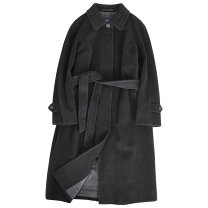 極美品】INED アンゴラ ウール ステンカラー ロング Aライン 黒 9号 美品【