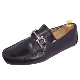 サルヴァトーレ フェラガモ Salvatore Ferragamo ローファー ガンチーニ ビジネスシューズ カーフレザー 革靴 シューズ メンズ 8 1/2(27.5cm相当) ブラック【中古】