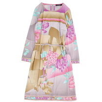 美品】レオナールカンカン素材シャツ オープンカラーダークカラーLL