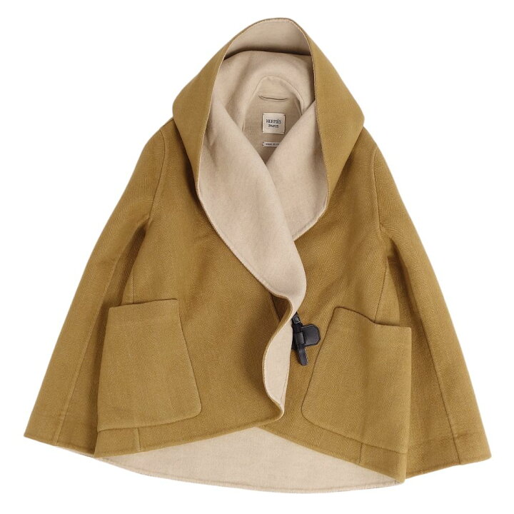 楽天市場】【極美品】エルメス HERMES コート フード カシミヤ100  