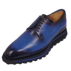 【新古品】ルイヴィトン LOUIS VUITTON レザーシューズ ゴンクール ライン ダービーシューズ カーフレザー 革靴 メンズ 6(25cm相当) ブルー【中古】