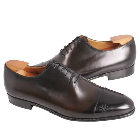 【新古品】ベルルッティ Berluti レザーシューズ KIMONO キモノ オックスフォード ビジネスシューズ 革靴 メンズ 9.5(29cm相当) ブラック【中古】