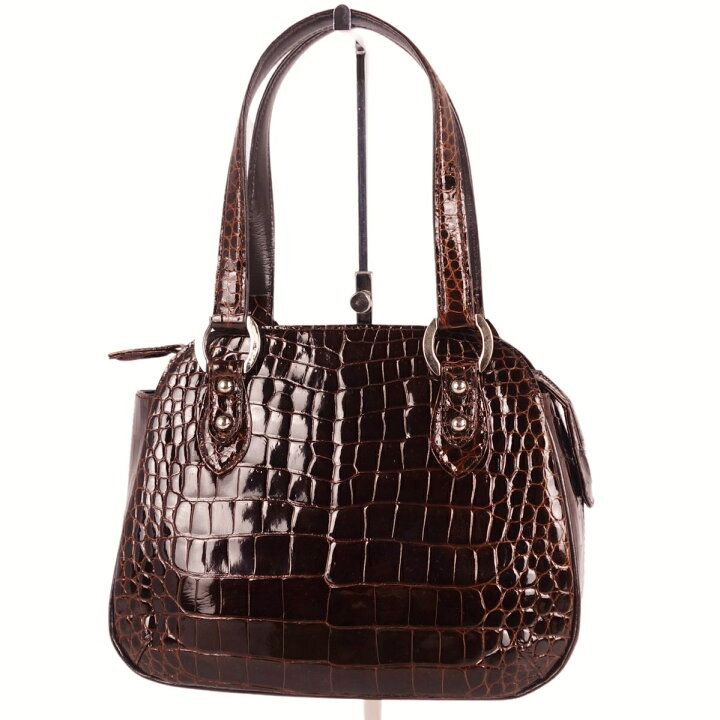 楽天市場】【美品】クロコダイル CROCODILE バッグ ハンドバッグ JRA  