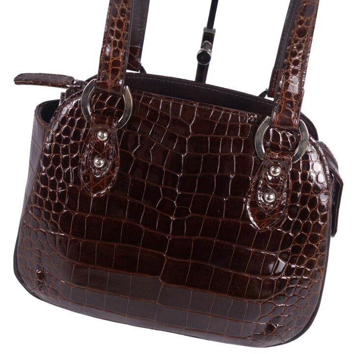 楽天市場】【美品】クロコダイル CROCODILE バッグ ハンドバッグ JRA  