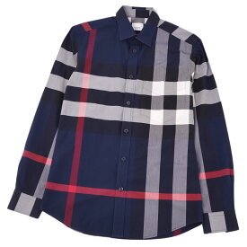 【美品】バーバリー BURBERRY シャツ ロングスリーブ 長袖 チェック柄 コットン トップス メンズ S マルチカラー【中古】