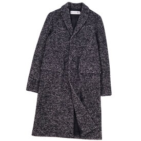 【極美品】クリスチャンディオール Christian Dior コート チェスターコート ウール モヘア ツイード アウター レディース フランス製 I38(M相当) ブラック/グレー【中古】