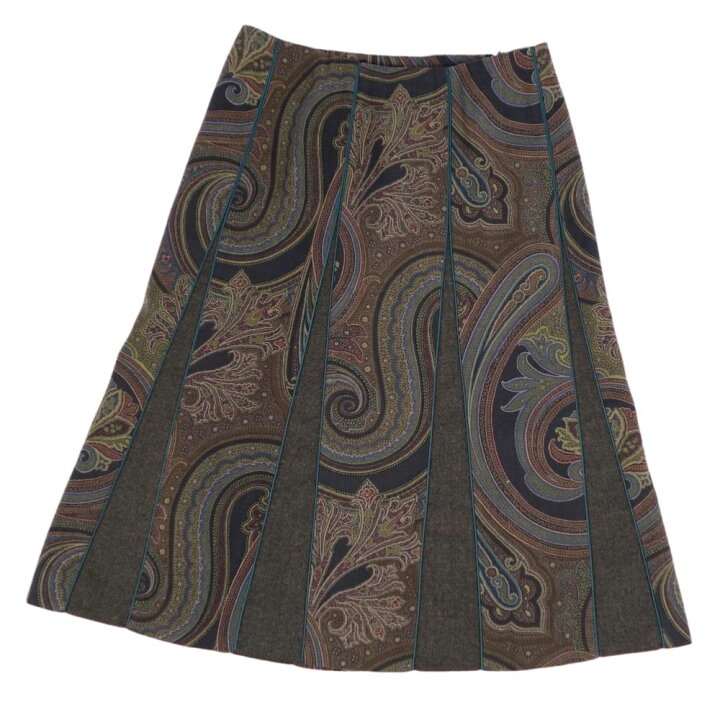 楽天市場】【美品】エトロ ETRO スカート ペイズリー ウール ボトムス 