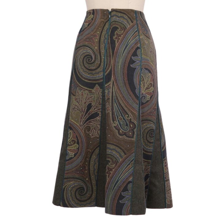 楽天市場】【美品】エトロ ETRO スカート ペイズリー ウール ボトムス 