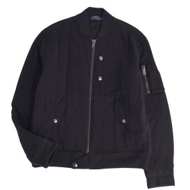 【美品】ラルフローレン RALPH LAUREN ジャケット ブルゾン 中綿入り ジップアップ アウター メンズ L ブラック【中古】