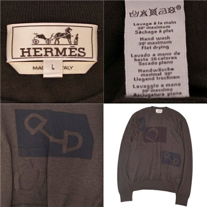 楽天市場】【極美品】エルメス HERMES ニット セーター クルーネック  