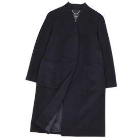 【美品】マックスマーラ Max Mara WEEKEND コート ロングコート ウール 無地 アウター レディース JI44 USA10 FB42(L相当) ブラック【中古】