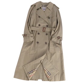 【極美品】Vintage バーバリー Burberrys コート トレンチコート 裏チェック アウター レディース 82-92-155(S相当) カーキベージュ【中古】