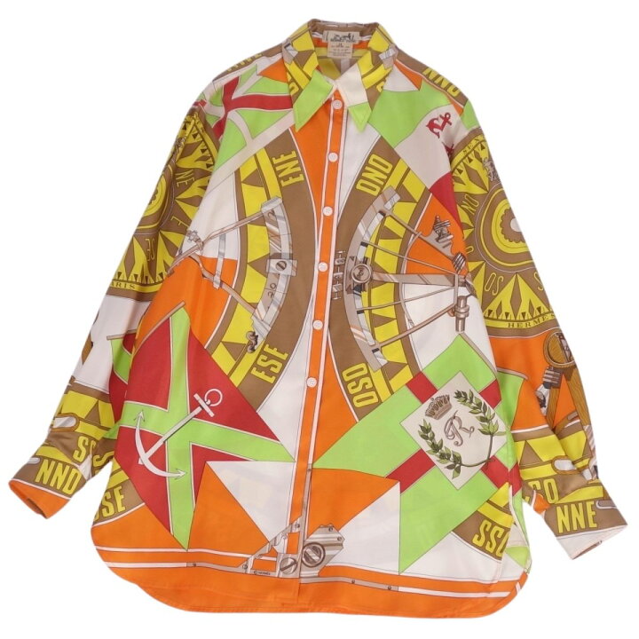 楽天市場】【極美品】Vintage エルメス HERMES シャツ ブラウス ロング 