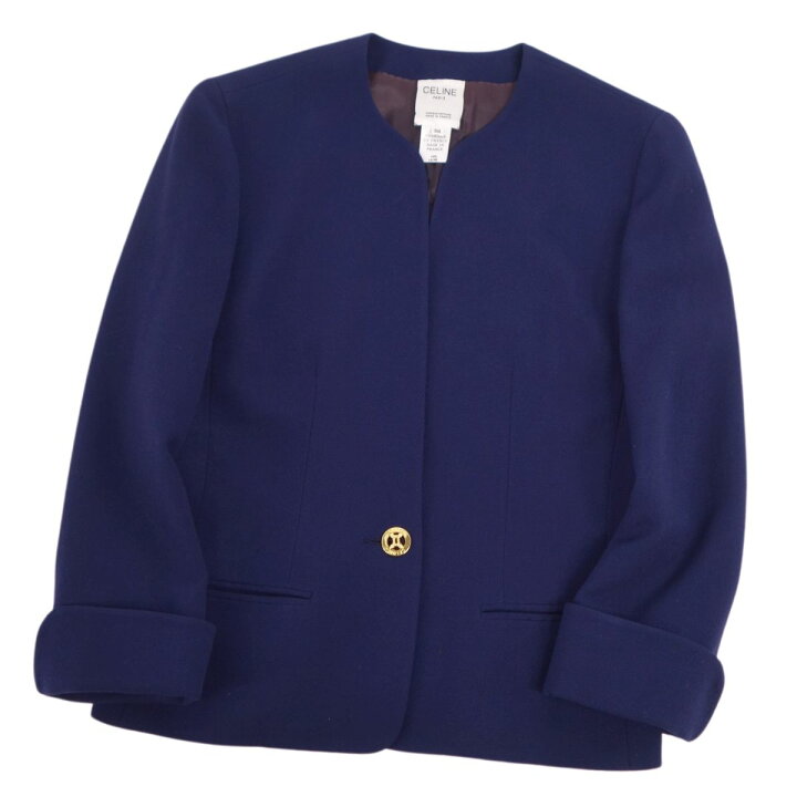 楽天市場】Vintage セリーヌ CELINE ジャケット ノーカラージャケット 