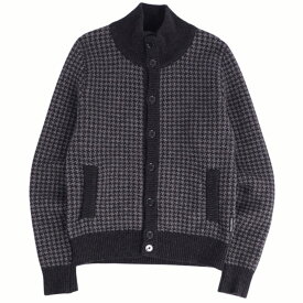 【美品】ドルチェ&ガッバーナ DOLCE&GABBANA ニット ドライバーズニット カーディガン ロングスリーブ チェック柄 ウール トップス メンズ 44(S相当) グレー【中古】