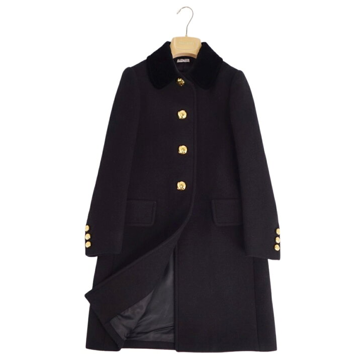 楽天市場】【新品同様】ミュウミュウ miumiu コート ステンカラー  