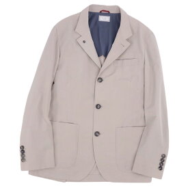 【美品】ブルネロクチネリ BRUNELLO CUCINELLI ジャケット テーラードジャケット 無地 アウター メンズ 52(L相当) グレージュ【中古】