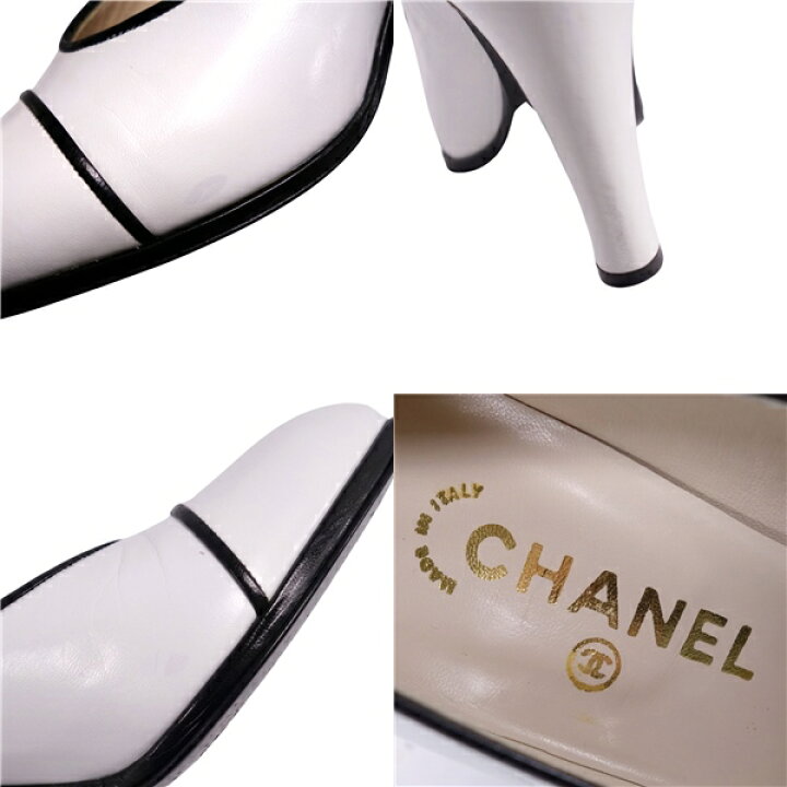楽天市場】シャネル CHANEL パンプス ヒール キャップトゥ カーフ  