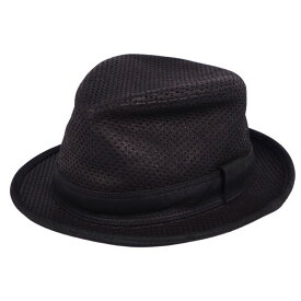 【美品】エルメス HERMES 帽子 ハット ラムレザー 本革 メンズ フランス製 57 ブラック【中古】