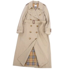 【美品】バーバリー BURBERRY コート トレンチコート 英国製 裏チェック アウター レディース UK4(XSサイズ相当) ベージュ【中古】