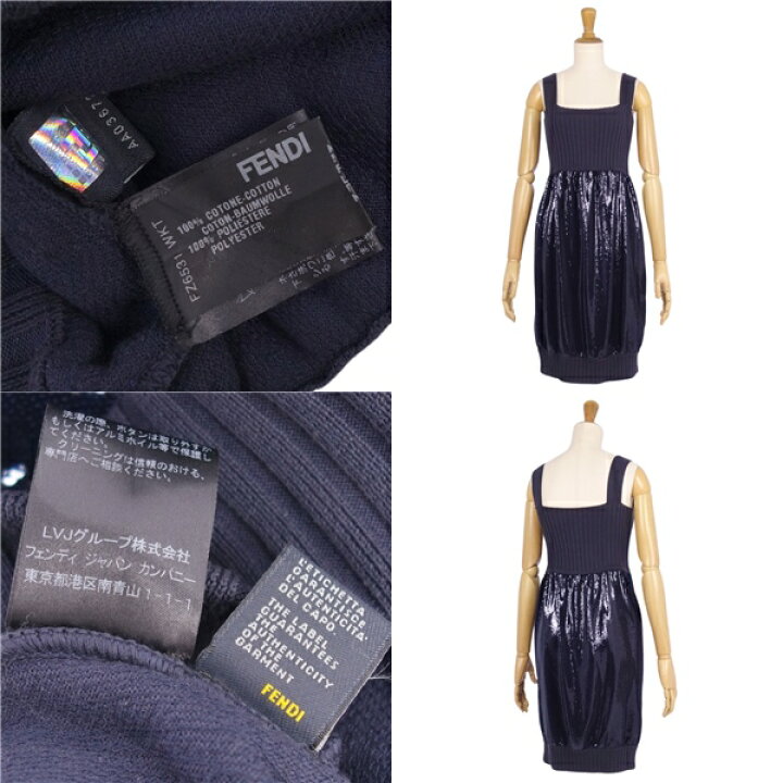 楽天市場】【美品】フェンディ FENDI ワンピース ノースリーブ 