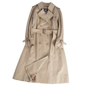 【極美品】Vintage バーバリー Burberrys コート 英国製 トレンチコート コットン 裏チェック アウター レディース 12(L相当) ベージュ【中古】