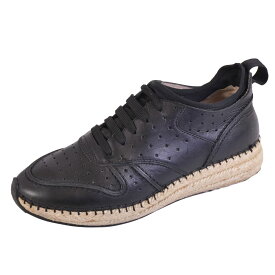 【美品】トッズ TOD'S スニーカー レースアップ ローカット レザー 本革 イタリア製 シューズ 靴 レディース 35.5(22.5cm相当) ブラック【中古】