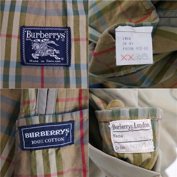 楽天市場】Vintage バーバリー Burberrys コート 英国製 ステンカラー  