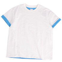 BOTTEGA VENETA バイカラー ホワイトブルーTシャツ