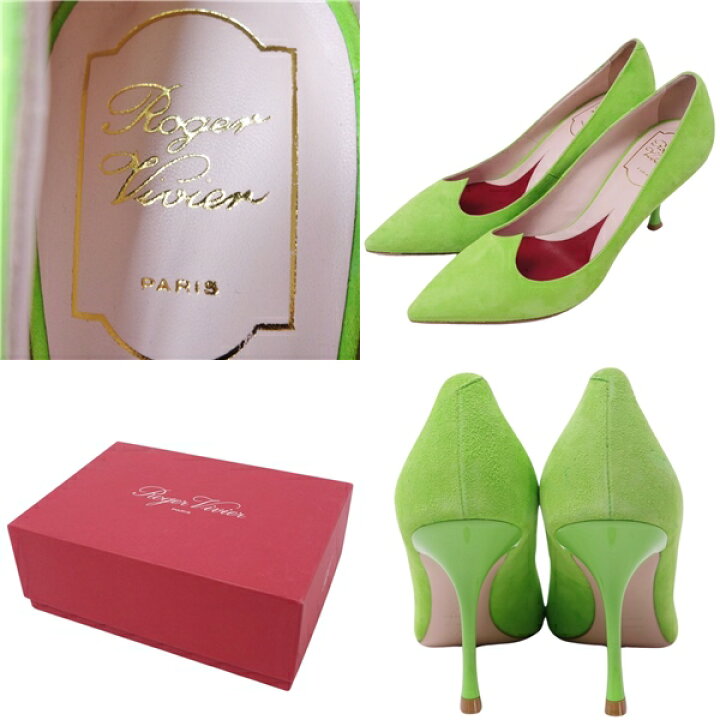 Roger Vivier ロジェヴィヴィエ 美品 クリスタルバックル ポインテッド  