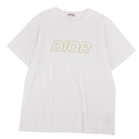 【美品】ディオールオム DIOR HOMME 23AW Tシャツ カットソー 半袖 ショートスリーブ ロゴ刺繍 トップス メンズ XL ホワイト【中古】