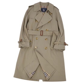 【美品】Vintage バーバリー Burberrys コート トレンチコート コットン100％ 裏チェック アウター メンズ 90-165(S相当) カーキベージュ【中古】