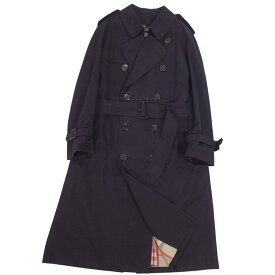 バーバリー ロンドン BURBERRY LONDON コート トレンチコート ライナー付き 裏チェック アウター メンズ 90-165-4(S相当) ブラック【中古】