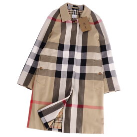 【新古品】バーバリー BURBERRY コート ステンカラーコート バルマカーンコート チェック コットン 英国製 アウター レディース UK2 US0 IT34(XS相当) マルチカラー【中古】
